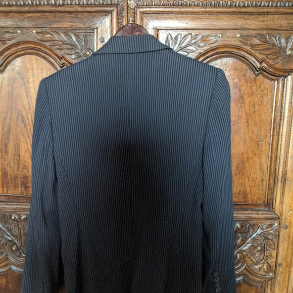 Designer Grey Pinstripe Blazer by Iris Singer - Picture 3 of 3